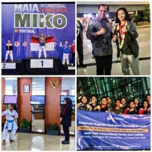 Detik-detik delegasi Karate Indonesia mengibarkan bendera Merah Putih,Menteri Dikbud dan Riset serta Bupati Banyuwangi Hj.Ipuk Fiestiandani memberikan semangat...