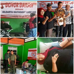 Kegiatan donor darah dan apresiasi Wakil Ketua DPRD Sukoharjo,Eko Sapto.