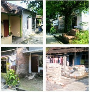 Rumah Ny.Rahayu Prihatin alias Ny.Sumarsih, dipaksa bongkar