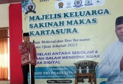 Sekcam Kartasura,Ismanta,SE saat memberikan sambutan