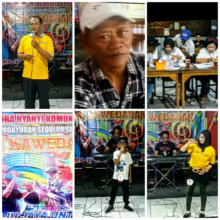 Detik-detik Ketua Dewan Pembina PSS Bintoro Wijanarko,S.E memberikan kata sambutan dan Ketua PSS Maryanto.(Kiri atas dan sebelah kanan (bertopi) Ketua PSS Maryanto..