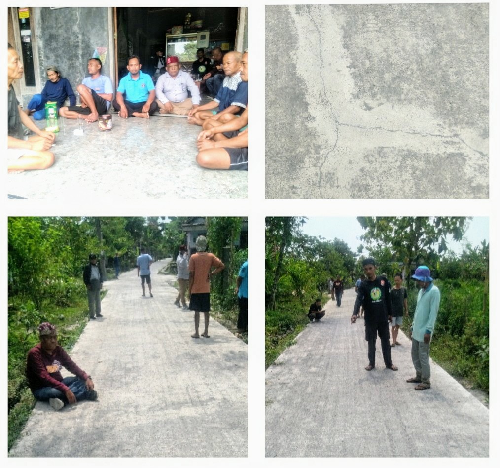 Kondisi pembangunan betonisasi dan warga kecewa