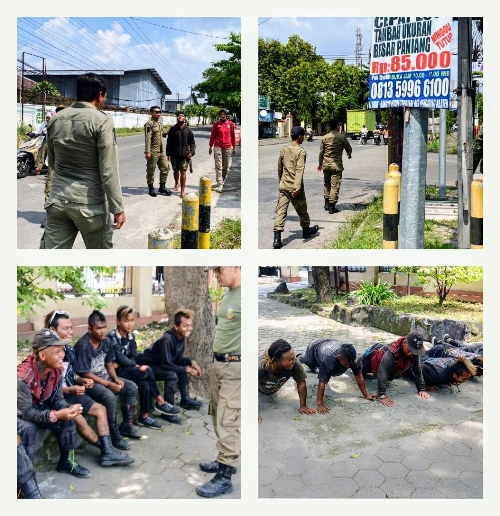 Momen saat razia dan edukasi para pengamen dan punk.